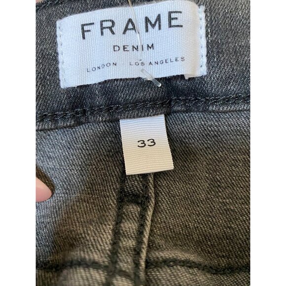 NWT Frame Denim Le High Flare Jeans High Rise Flared Leg Black, size 33 - Picture 5 of 8